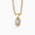 David Yurman Gold White Diamond Gumball Necklace, 2mm Chain, 45+5cm Adjustable Length