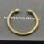 David Yurman 5mm Gold Angled Green Chalcedony Cuff Bracelet, Fits Wrist Size 16cm - 20cm