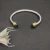David Yurman 5mm Gold-End Deep Green Diamond Cable Cuff Bracelet