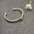 David Yurman Gold Tone 4mm Cable Square White Diamond Cuff Bracelet