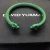 David Yurman 7mm Green Colorful Enamel Cuff Bracelet, Fits Wrist Size 16cm - 20cm