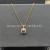David Yurman Gold Square Pavé Purple Diamond Necklace