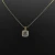 David Yurman Gold Square White Diamond Pendant Necklace, 1.5mm Chain, Length 45cm + 5cm