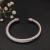 David Yurman 7mm Gold and Silver Half Pavé Diamond Cable Cuff Bracelet