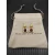 David Yurman Gold Red Pavé Square Cable Drop Earrings