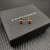 David Yurman 8mm Gold Four-Prong Red Diamond Stud Earrings