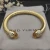 David Yurman Gold Tone 7mm Yellow Diamond End Cuff Bracelet