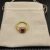 David Yurman Gold Square Red Diamond Ring