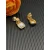 David Yurman Gold White Agate Square Cable Drop Earrings