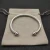 David Yurman 5mm Silver Diamond Round Cuff Bracelet, Fits Wrist Size 16cm - 20cm