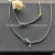 David Yurman Gold and Silver Bezel Smile Necklace, 2mm Chain, 45+5cm Adjustable Length