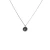 David Yurman Silver Diamond Letter F Round Pendant Necklace, Length 42cm + 3cm + 3cm
