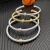 David Yurman 4mm Gold and Silver Rose Gold Single Bead Bracelet