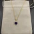 David Yurman 17.8mm Gold Round Lapis Lazuli Diamond Necklace