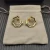 David Yurman Gold 27×8.5mm Serrated Stacked Earrings