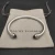 David Yurman 5mm Double-End Cap Cable Cuff Bracelet Red Diamonds