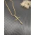 David Yurman Gold-Tone Cylindrical Cross Pendant Necklace