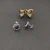 David Yurman 7mm Cable Square Black Diamond Stud Earrings