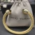 David Yurman Gold Tone 7mm Brown Diamond End Cuff Bracelet