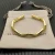 David Yurman Gold Tone 5mm Single Row Diamond Cuff Bracelet