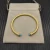 David Yurman 4mm Gold Turquoise Diamond Bangle Bracelet