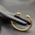 David Yurman 5mm Gold-Tone Cable Cuff Bracelet Light Green Diamonds