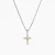 David Yurman Petite X Cross Diamond Necklace, 1.5mm Chain, 45+5cm Adjustable Length