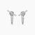 David Yurman Sterling Silver Pavé 38.2mm Petite Chain Link Earrings