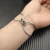 David Yurman Grey Double Ring Sterling Silver Nylon Cord Bracelet