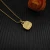 David Yurman Gold 14mm Square Green Diamond Necklace