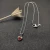 David Yurman 17×11mm Heart Red Diamond Necklace, 1.5mm Chain, 45+5cm Adjustable Length