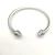 David Yurman 5mm Half-Pavé Cable Cuff Bracelet White Diamonds