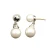David Yurman Silver 8mm and 10mm Double Pearl Drop Earrings