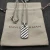 David Yurman Silver Square Wave Pendant Necklace, 3mm Chain, Length 50cm + 5cm
