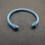 David Yurman 5mm Light Blue Colorful Enamel Cuff Bracelet, Fits Wrist Size 16cm - 20cm