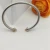 David Yurman 4mm Sterling Silver Champagne Diamond Bangle Bracelet