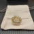David Yurman Gold 28mm Pavé Starburst Ring