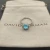 David Yurman Four-Prong Square Blue Diamond Ring