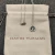 David Yurman Silver Diamond Letter F Round Pendant Necklace, Length 42cm + 3cm + 3cm