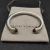 David Yurman Gold and Silver 7mm Double End Cap Cable Bracelet with Brown Pavé