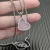 David Yurman Silver Heart Pink Opal Necklace, 2mm Chain, 45+5cm Adjustable Length