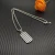 David Yurman Sterling Silver Streamlined Rectangular Tag Necklace
