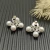 David Yurman 16.5mm Sterling Silver Pyramid Pearl Stud Earrings