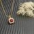 David Yurman Gold Square Red Diamond Necklace 1.5mm
