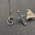 David Yurman Double Twist Cross Pendant Necklace with Black Diamonds, 3mm Cable Chain, Length 50cm + 5cm / 60cm + 5cm