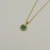David Yurman 17.8mm Gold Round Peacock Green Diamond Necklace