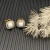 David Yurman 7mm Gold Square White Agate Stud Earrings