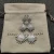 David Yurman Silver Triple Sunflower Earrings, 51mm Length