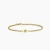 David Yurman 4mm Gold Single Stone Green Diamond Bracelet