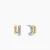 David Yurman Gold and Silver 13.5mm Double Hoop Embrace Earrings